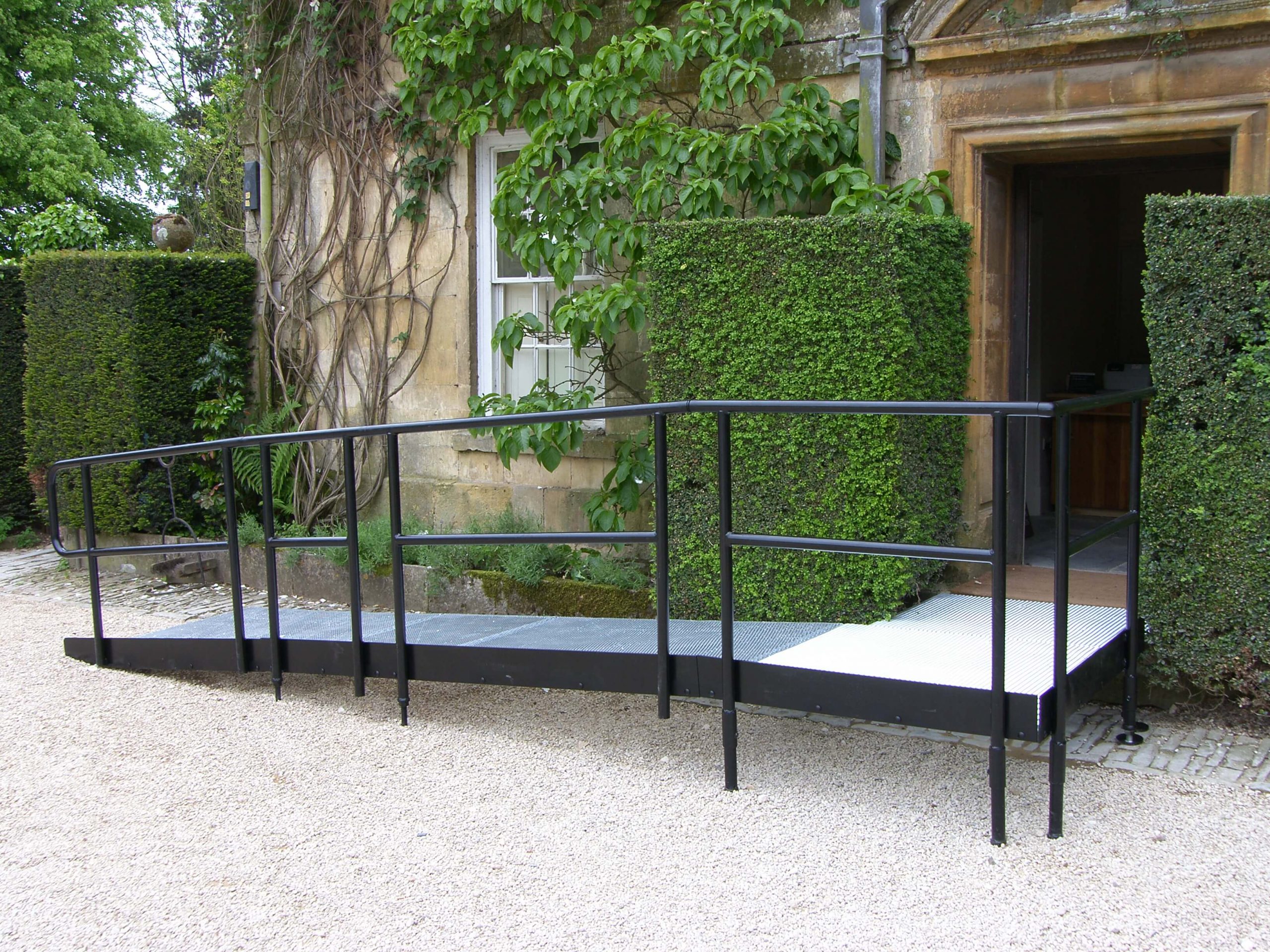 large house ramp in front of a house