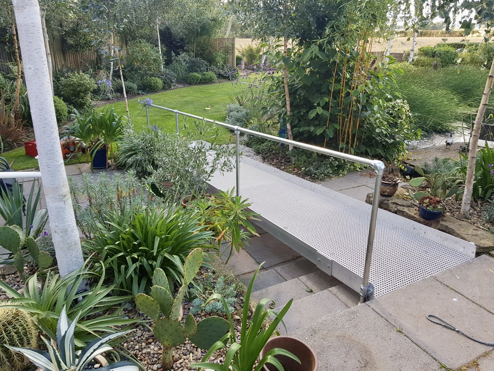 Mobility ramp in garden